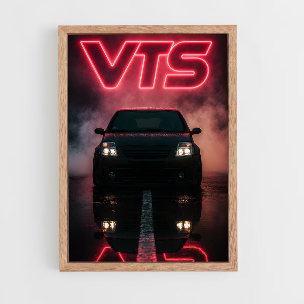 Poster Neon Parking – affiche Citroën (vue 4)